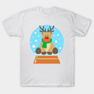 Reindeer Snow Globe T-Shirt